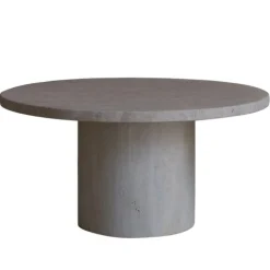 Round Top 100 Dekorativer Beige Couchtisch aus Travertin von Beije Avenue