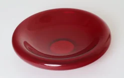 Rubinrote Schale aus Muranoglas, 1970er