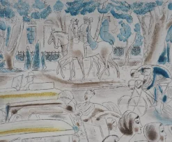 Rue Animée Radierung von Chas Laborde