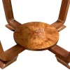 Runder Art Deco Couchtisch aus Pappelholz, 1930er