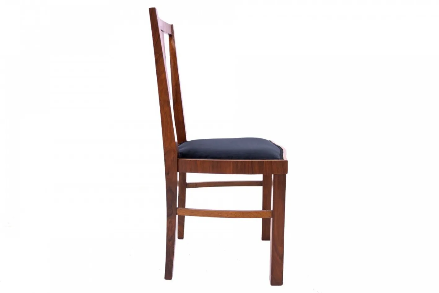 Runder Art Deco Tisch mit Vier Stühlen, 1940er