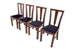 Runder Art Deco Tisch mit Vier Stühlen, 1940er