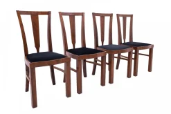 Runder Art Deco Tisch mit Vier Stühlen, 1940er