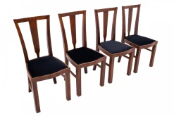 Runder Art Deco Tisch mit Vier Stühlen, 1940er