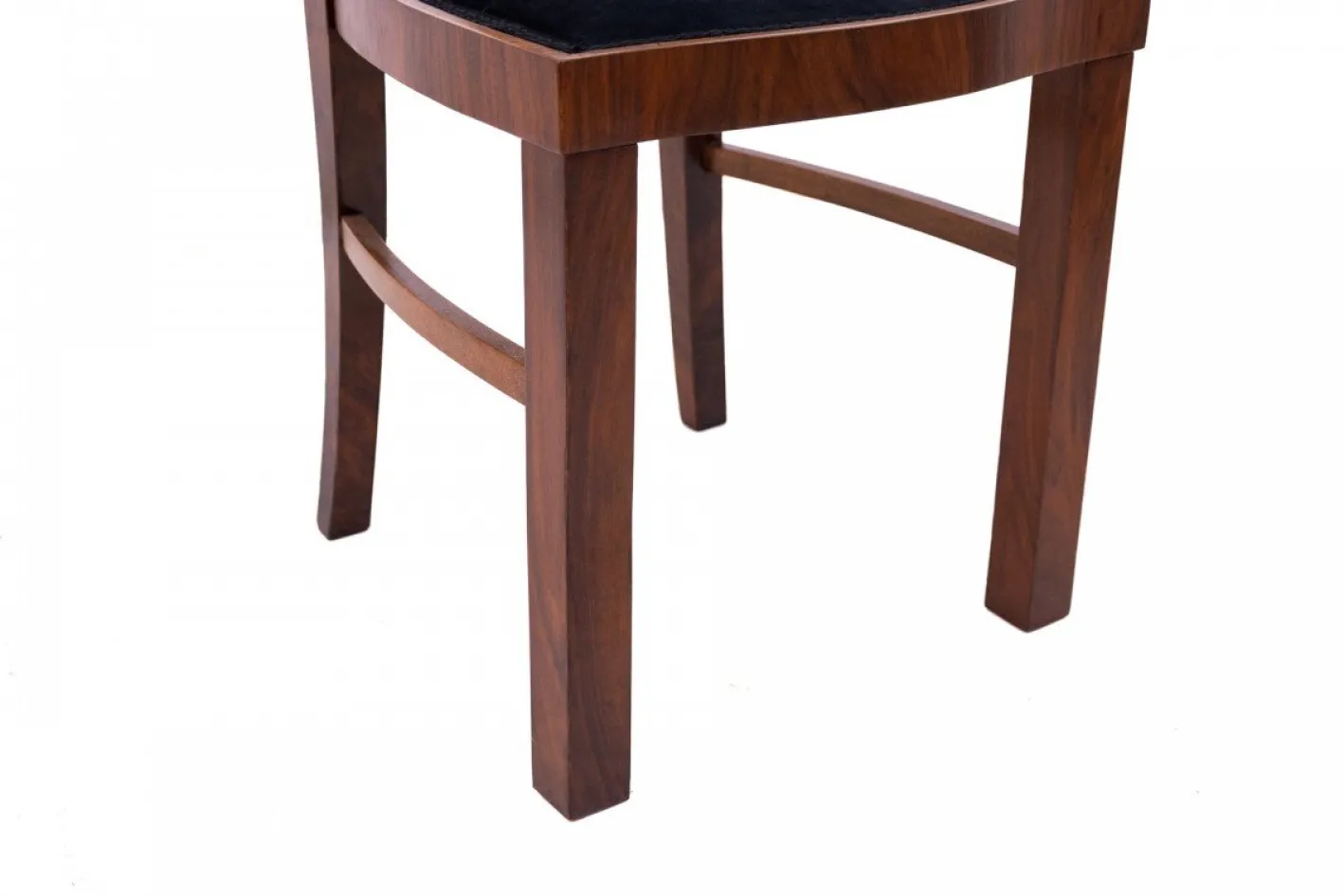 Runder Art Deco Tisch mit Vier Stühlen, 1940er