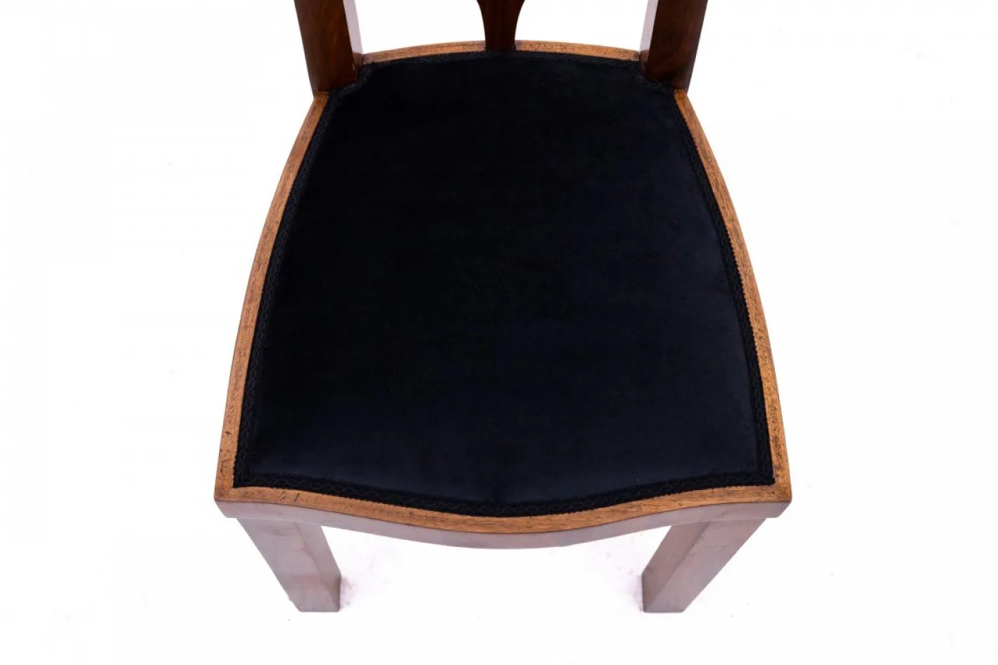 Runder Art Deco Tisch mit Vier Stühlen, 1940er