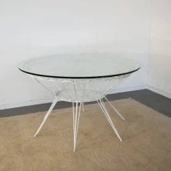 Runder Garten Teetisch aus Schmiedeeisen von Gio Ponti, 1950er