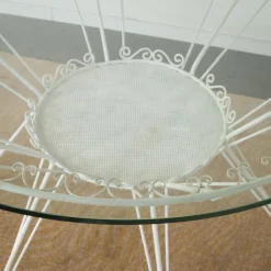 Runder Garten Teetisch aus Schmiedeeisen von Gio Ponti, 1950er
