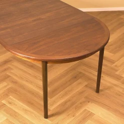 Runder schwedischer Esstisch aus Teak von Ulferts, 1950