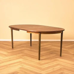 Runder schwedischer Esstisch aus Teak von Ulferts, 1950