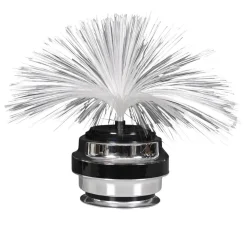 Runde Tischlampe aus Glasfaser & Chrom von Cima International, Italien, 1970er