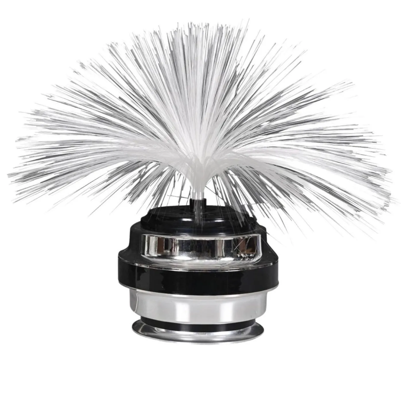 Runde Tischlampe aus Glasfaser & Chrom von Cima International, Italien, 1970er