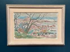 Rune Persson, Landschaft, 1950er, Öl auf Leinwand, gerahmt