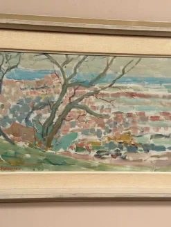 Rune Persson, Landschaft, 1950er, Öl auf Leinwand, gerahmt
