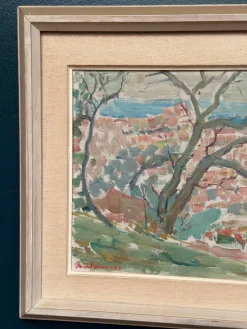 Rune Persson, Landschaft, 1950er, Öl auf Leinwand, gerahmt