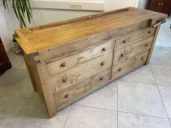 Rustikale Hobelbank aus Kiefernholz