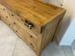 Rustikale Hobelbank aus Kiefernholz