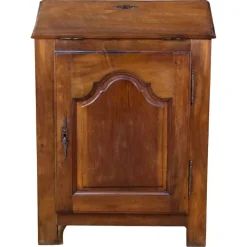 Rustikaler Sekretär aus Holz mit Klappe, 19. Jh.