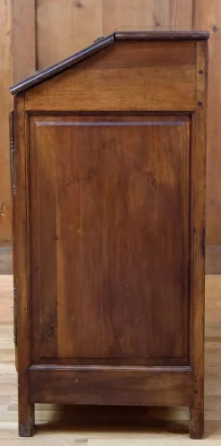 Rustikaler Sekretär aus Holz mit Klappe, 19. Jh.
