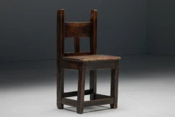 Rustikaler Vintage Kinderstuhl aus Holz