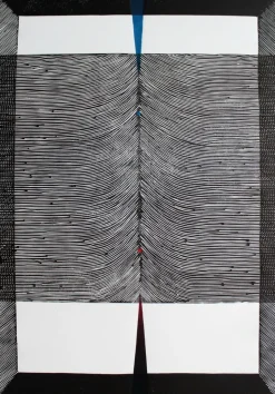 Ryszard Gieryszewski, Asymmetrische Komposition, 2008, Holzschnitt auf Papier