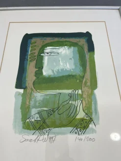 Saad Ali, Komposition, Kunstdruck, 1980er