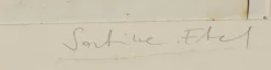 Sabine Ebel, Sabine Ebel, Zeichnung, Tusche, Kalligraphie zu Gedicht (W. H. Fritz), 1967, Abstraktion, Tinte & Papier