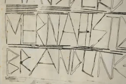 Sabine Ebel, Sabine Ebel, Zeichnung, Tusche, Kalligraphie zu Gedicht (W. H. Fritz), 1967, Abstraktion, Tinte & Papier
