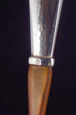 Salatbesteck aus Silber & Knochen mit Griffen im Wikinger-Muster von Georg Jensen, 1930er, 2er Set