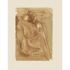Salvador Dalí, Divine Comedy Purgatorium 30 - Die Ansage eines großen Ereignisses, 1960, Holzschnitt