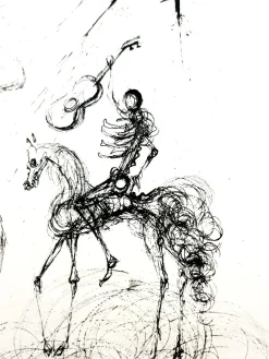 Salvador Dali - Akt, Pferd und Tod - Original Radierung 1967