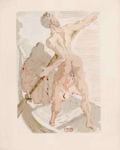 Salvador Dali, Charon, 1964, Original Holzschnitt