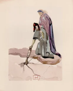 Salvador Dali, Der Verräter von Montaperti, 1964, Original Holzschnitt
