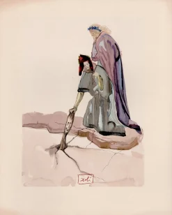 Salvador Dali, Der Verräter von Montaperti, 1964, Original Holzschnitt