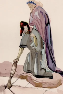 Salvador Dali, Der Verräter von Montaperti, 1964, Original Holzschnitt