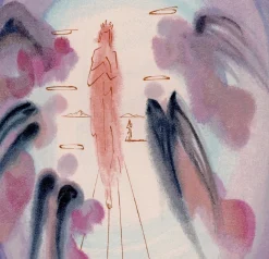 Salvador Dali, Die Freude der Seligen, 1964, Original Holzschnitt