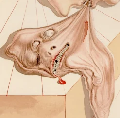 Salvador Dali, Gianni Schicchis Biss, 1964, Original Holzschnitt