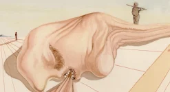 Salvador Dali, Gianni Schicchis Biss, 1964, Original Holzschnitt