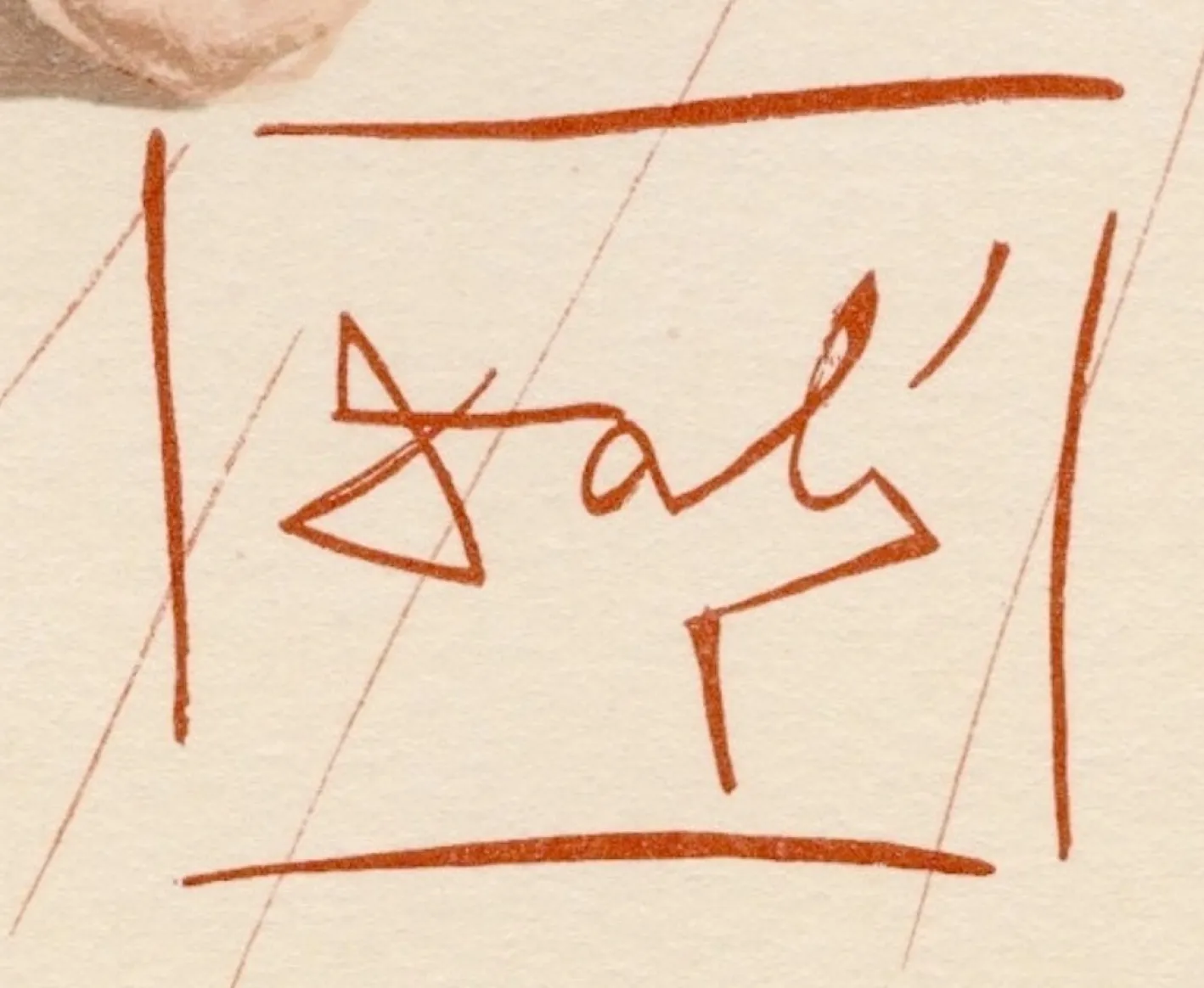 Salvador Dali, Gianni Schicchis Biss, 1964, Original Holzschnitt
