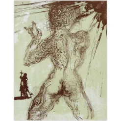 Salvador Dali, Homage to Meissonnier I: Grey Nude, 1967, Lithographie