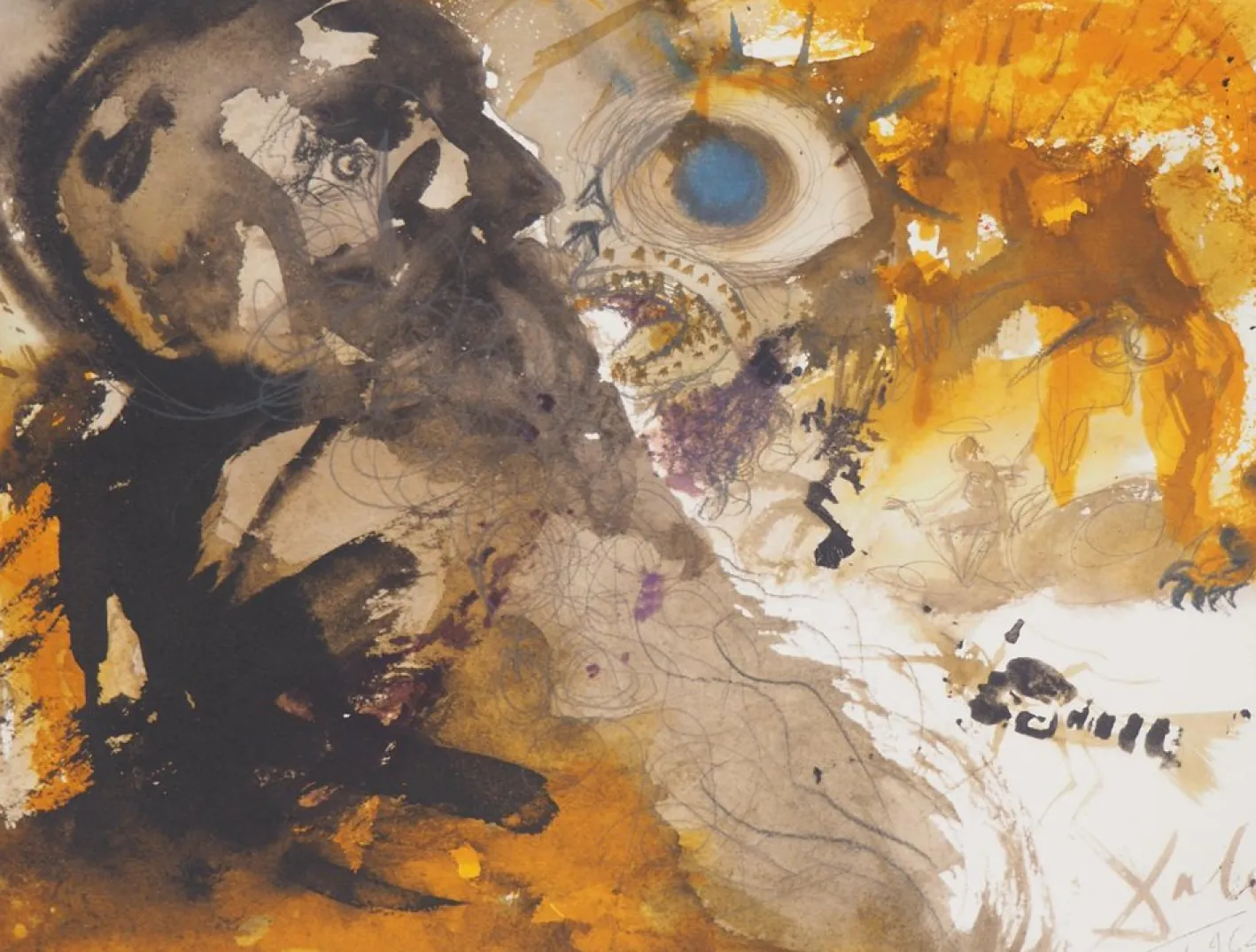 Salvador Dali, Le Léviathan, Lithographie
