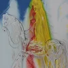 Salvador Dali, Les Chevaux, Lady Godiva, Akt, Lithographie