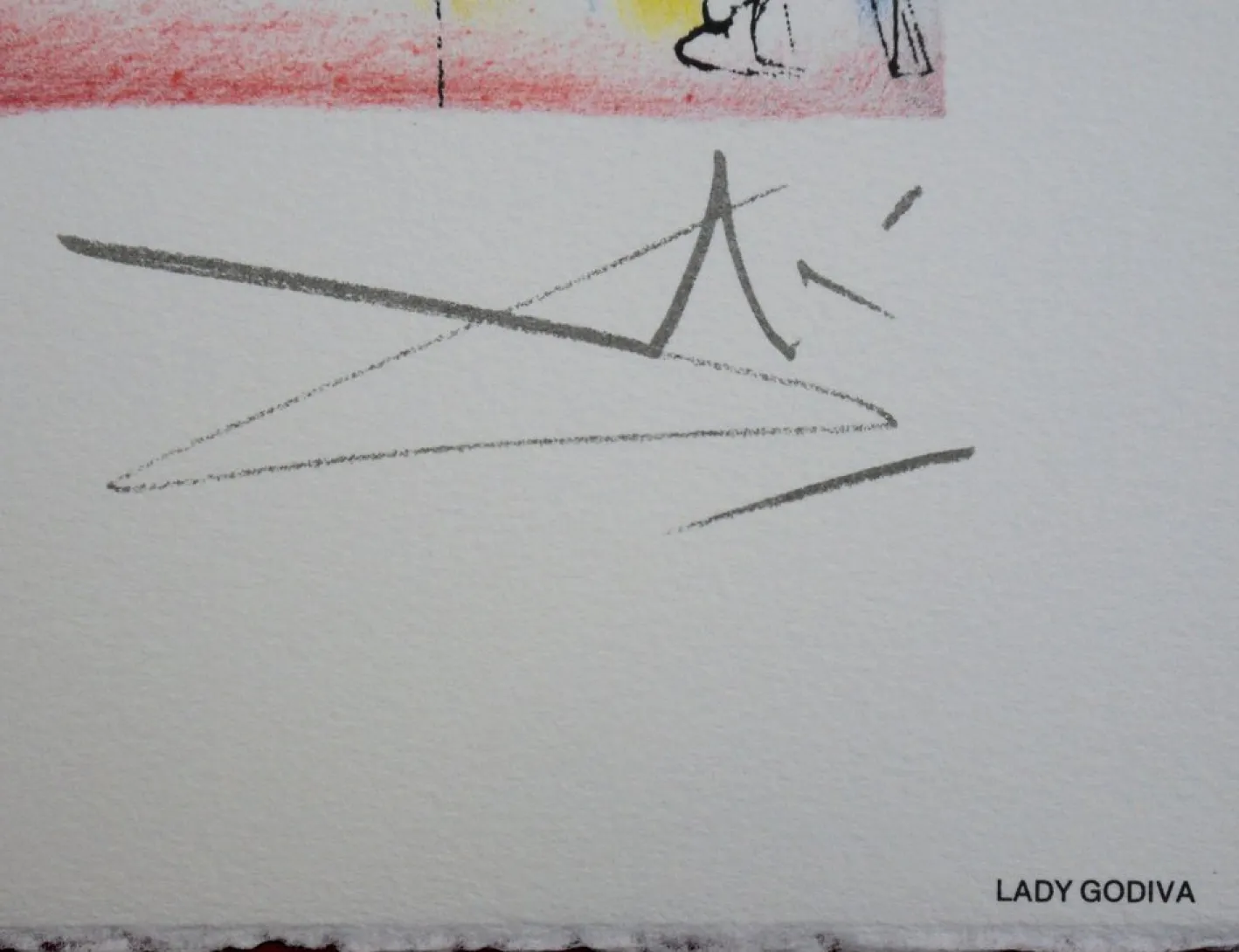 Salvador Dali, Les Chevaux, Lady Godiva, Akt, Lithographie