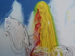 Salvador Dali, Les Chevaux, Lady Godiva, Akt, Lithographie