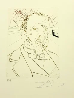 Salvador Dali - Louis Pasteur - Original Handsignierter Stich 1970