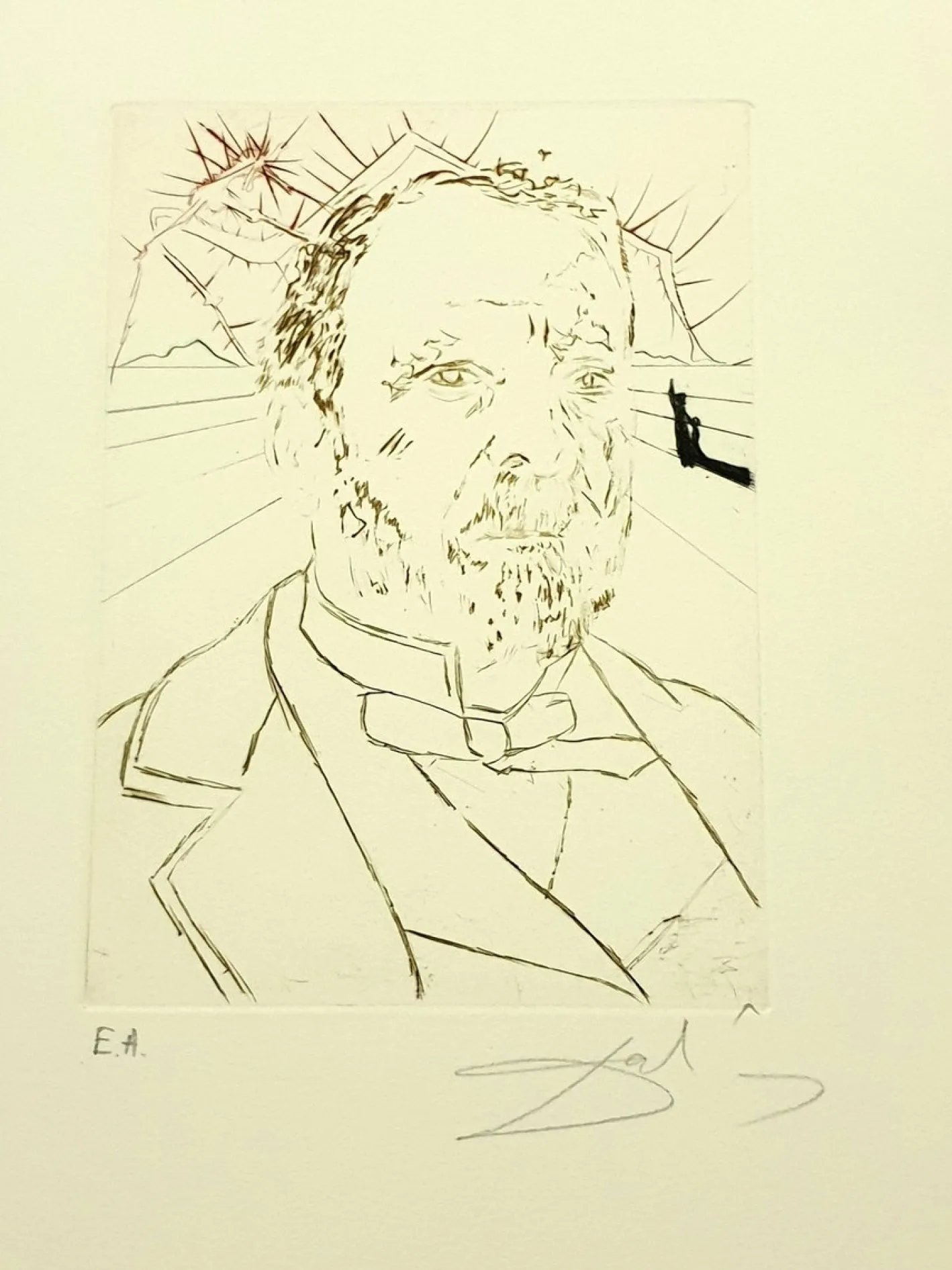 Salvador Dali - Louis Pasteur - Original Handsignierter Stich 1970