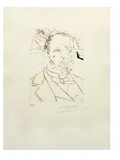 Salvador Dali - Louis Pasteur - Original Handsignierter Stich 1970
