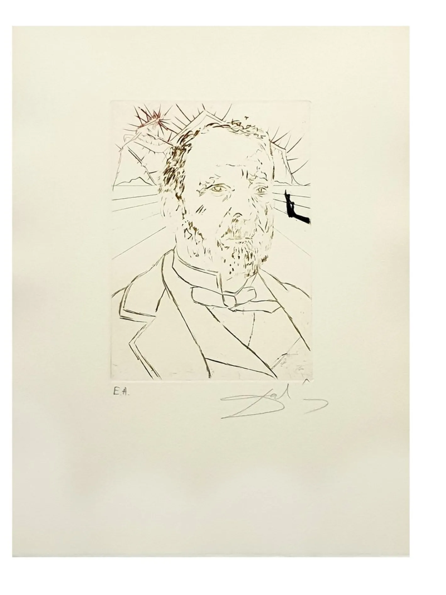 Salvador Dali - Louis Pasteur - Original Handsignierter Stich 1970