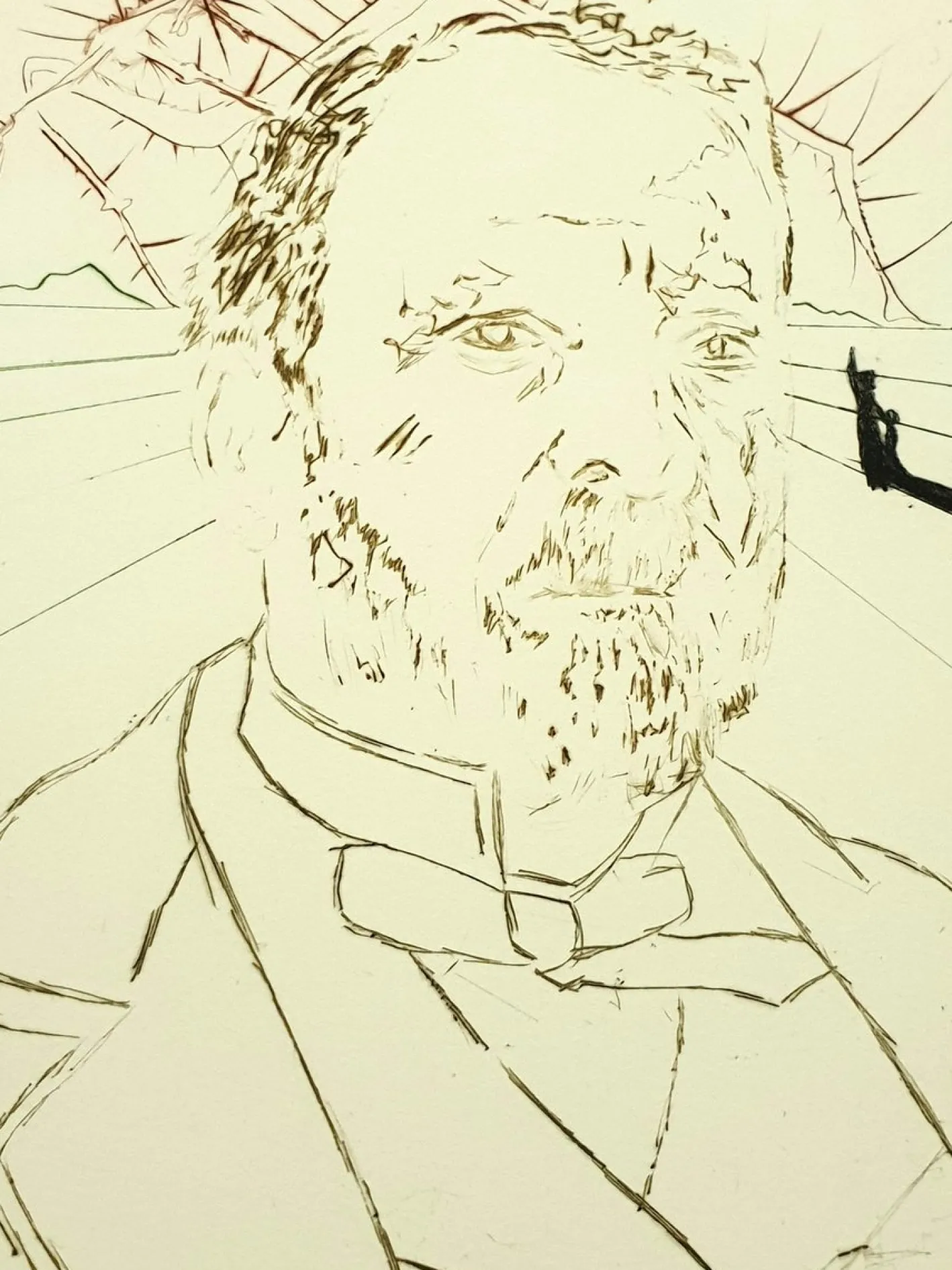 Salvador Dali - Louis Pasteur - Original Handsignierter Stich 1970