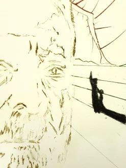 Salvador Dali - Louis Pasteur - Original Handsignierter Stich 1970